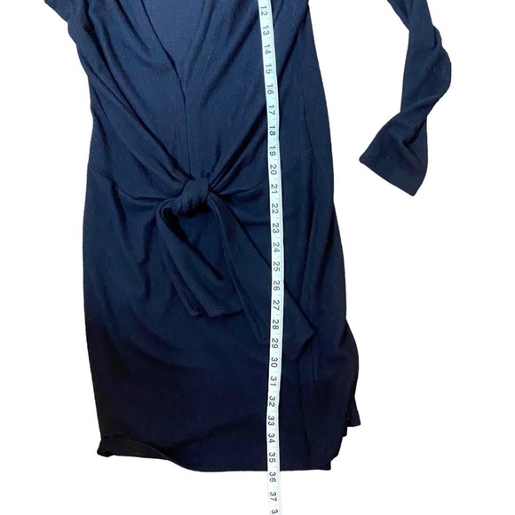 free People Black Ginger Cozy Tie Waist V-Neck Dress - Picture 10 of 10